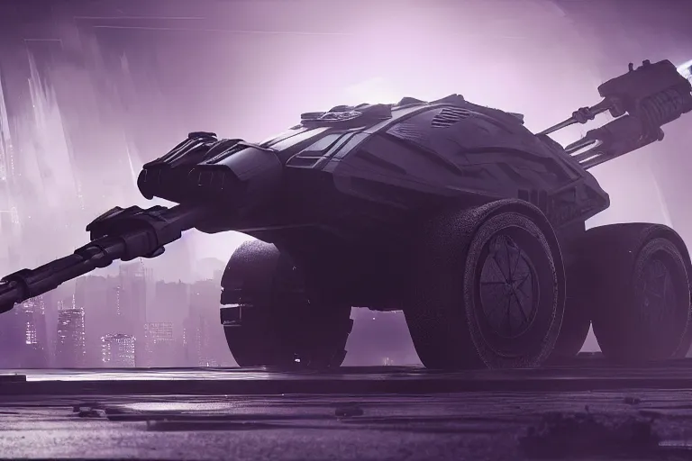 Image similar to cyberpunk alien concept inspired battlefield tank, futuristic look, highly detailed body, very powerful, photorealistic camera shot, bright studio setting, studio lighting, crisp quality and light reflections, unreal engine 5 quality render