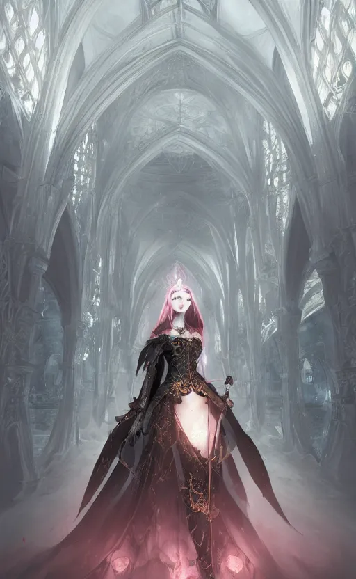 Image similar to Alchemy Imperial Princess knight gothic girl, volumetric lighting, digital painting, highly detailed, artstation, sharp focus, illustration, concept art, ruan jia, steve mccurry, amazing composition, fractal flame, gothic arch frame