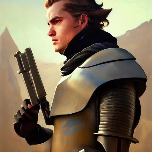 Image similar to greg manchess portrait painting of armored anakin skywalker as overwatch character, medium shot, asymmetrical, profile picture, organic painting, sunny day, matte painting, bold shapes, hard edges, street art, trending on artstation, by huang guangjian and gil elvgren and sachin teng