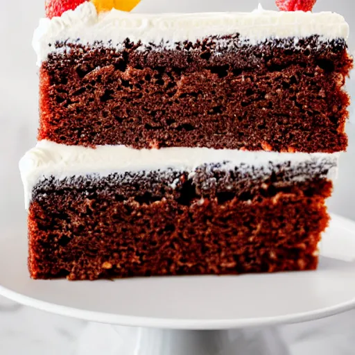 Prompt: photo of a delicious cake slice