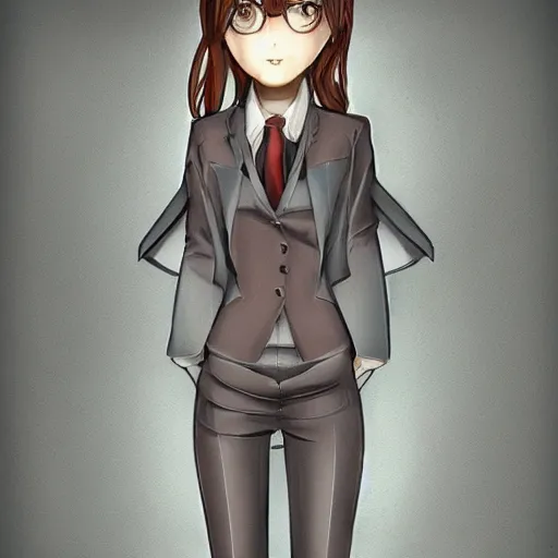 Image similar to woman in business suit, brown neat hair, pixiv, fanbox, trending on artstation, digital art, portrait, modern, sleek, highly detailed, formal, serious, determined, competent, colorized, smooth, charming, pretty, safe for work, law office