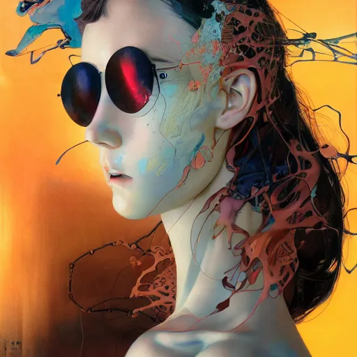 Image similar to prompt : figurative unique features portrait soft light painted by james jean and katsuhiro otomo and erik jones, inspired by akira anime, smooth face feature, intricate oil painting, high detail illustration, sharp high detail, manga and anime 1 9 9 9