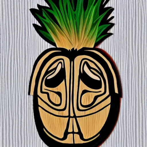 Prompt: walla walla sweet onion portrait, haida style