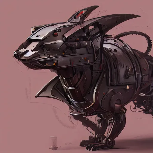 Image similar to a mechanical robotic fox by viktor antonov, dishonored, concept art, intricate, detailed, dramatic, artstation, colorful