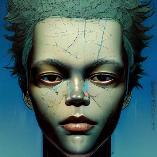 Image similar to prompt : monumental portrait soft light painted by james jean and katsuhiro otomo and erik jones, inspired by akira anime, smooth face feature, intricate oil painting, high detail illustration, sharp high detail, manga and anime 1 9 9 9