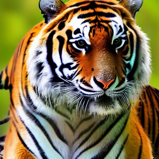 Image similar to Photorealistic photograph of a tiger by Suzi Eszterhas, photorealism, photorealistic, realism, real, highly detailed, ultra detailed, detailed, 70–200mm f/2.8L Canon EF IS lens, Canon EOS-1D Mark II, Wildlife Photographer of the Year, Pulitzer Prize for Photography, 8k, expo-sure 1/800 sec at f/8, ISO 400