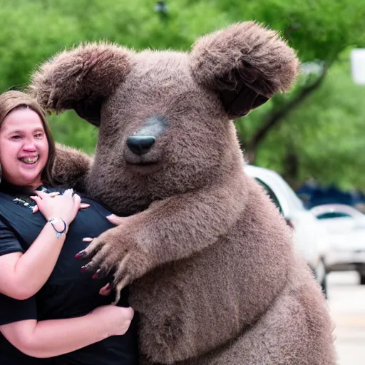 Image similar to AUSTIN, TX JUNE 7 2024: Fluffy gigantic creature demands a hug.