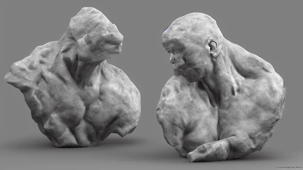 Image similar to marble sculpture swishing topology 3 d concept render, cgsociety