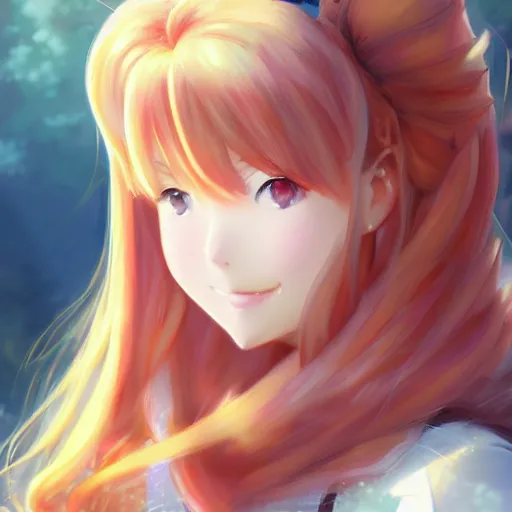 Prompt: anime portrait of princess peach as an anime girl by Stanley Artgerm Lau, WLOP, Rossdraws, James Jean, Andrei Riabovitchev, Marc Simonetti, and Sakimichan, trending on artstation