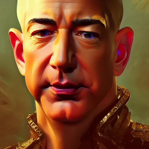 Image similar to Jeff Bezos bust made out of coconuts, closeup, D&D, fantasy, intricate, elegant, highly detailed, digital painting, artstation, concept art, matte, sharp focus, illustration, hearthstone, art by Artgerm and Greg Rutkowski and Alphonse Mucha
