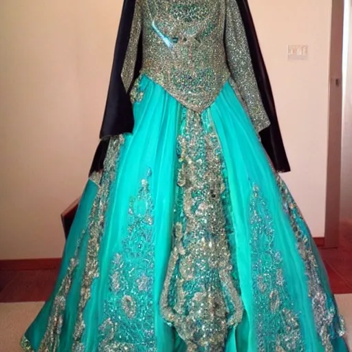 Image similar to Mutahar Anas dress as a fancy princess