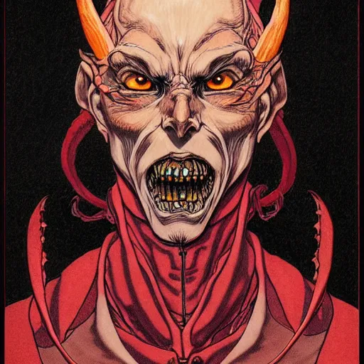 Image similar to prompt : portrait of diablo character painted in miyazaki color style drawn by katsuhiro otomo and takato yamamoto, inspired by fables, china doll face, smooth face feature, intricate oil painting, high detail, sharp high detail, manga and anime 2 0 0 0