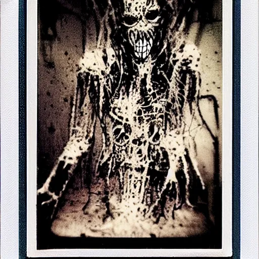 Prompt: transparent horror monster polaroid photo, sharp focus, grainy - n 9