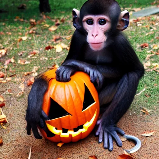 Prompt: halloween monkey