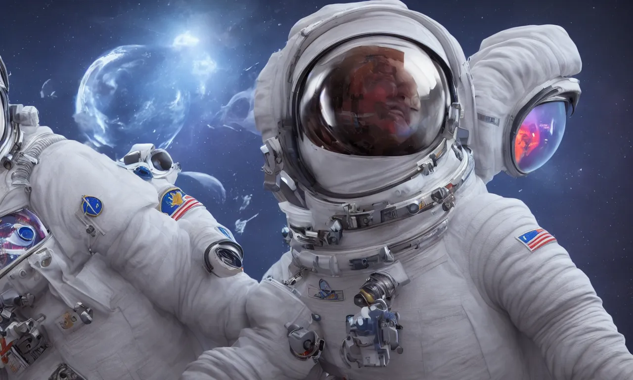 Image similar to Cosmonaut in space, trending on artstation, octane render, 8K