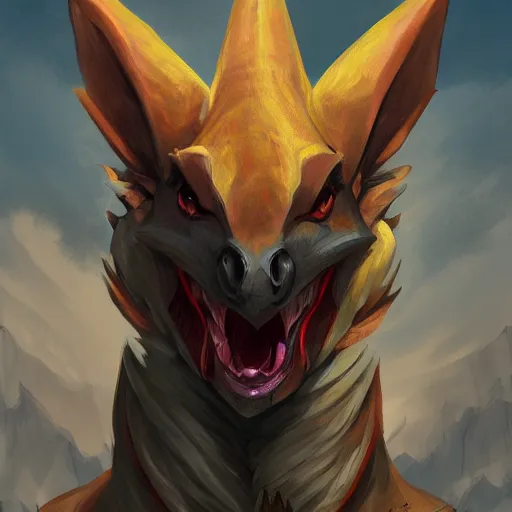 Image similar to anthro art, dragon head, furry art, furaffinity, extremely detailed, digital painting, artstation, concept art, smooth, sharp focus, illustration, trending