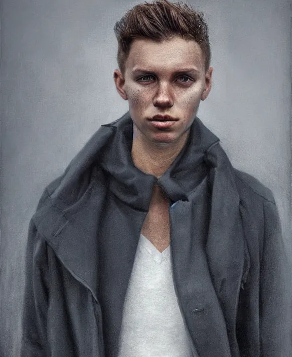 Prompt: heroic portrait of a young swedish man. art by denys tsiperko and bogdan rezunenko, hyperrealism