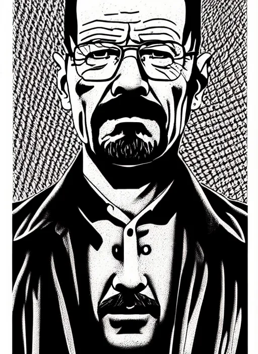 portrait of walter white, intricate, highly detailed