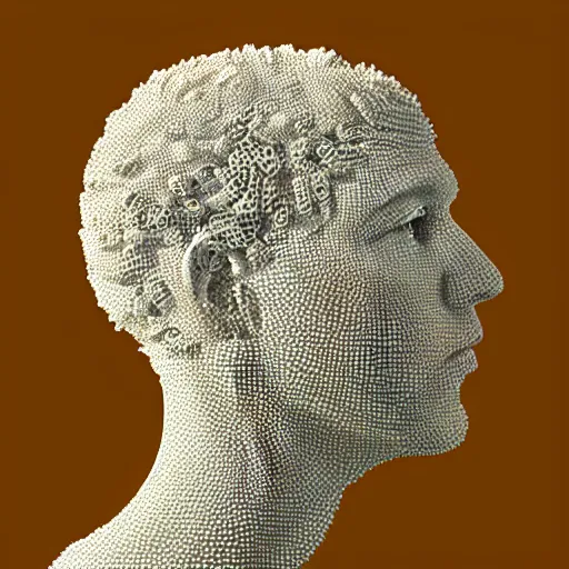 Prompt: a portrait of a head constructed from cheerios, gorgeous, intricate, volumetric lighting, high detail digital art, lightfarm agency, sharp focus, illustration, concept art