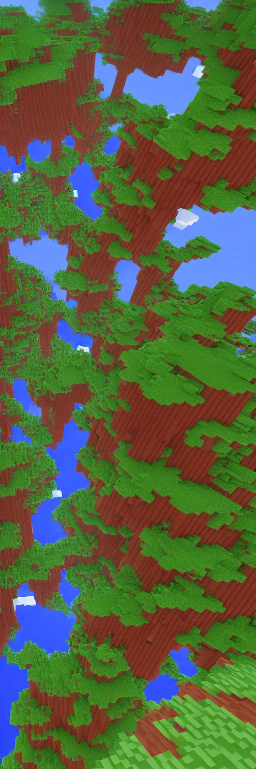 Prompt: a detailed photography of a world like minecraft