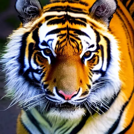 Image similar to a tiger with angel wings, photography