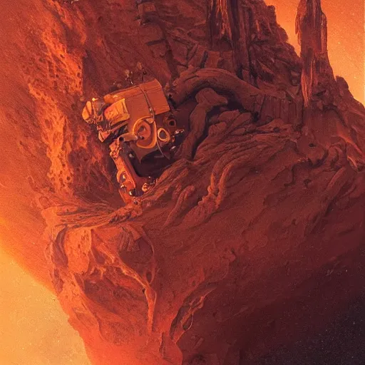 Prompt: UHD closeup of Jack Black calling the lightning on Mars, by Antonio Caparo and Ferdinand Knab and Greg Rutkowski, UHD, photorealistic, trending on artstation, trending on deviantart