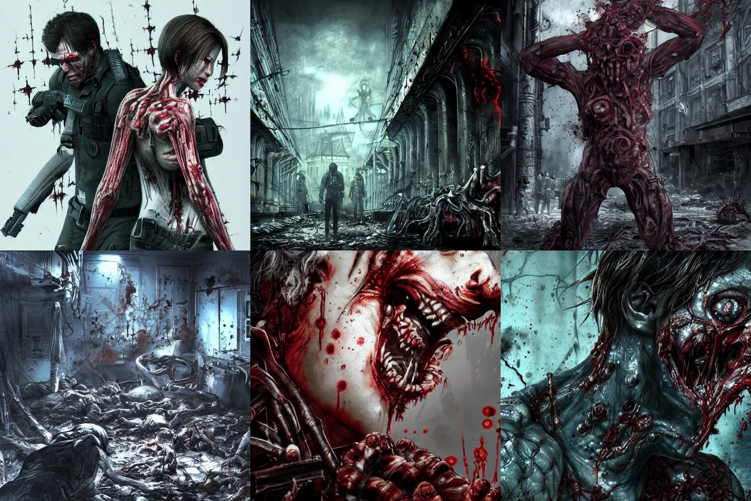 Image similar to Resident Evil virus concept art, nasty, vile, rotten, putrid, highly detailed, horror, scary, terrifying, horrific, hd 4k