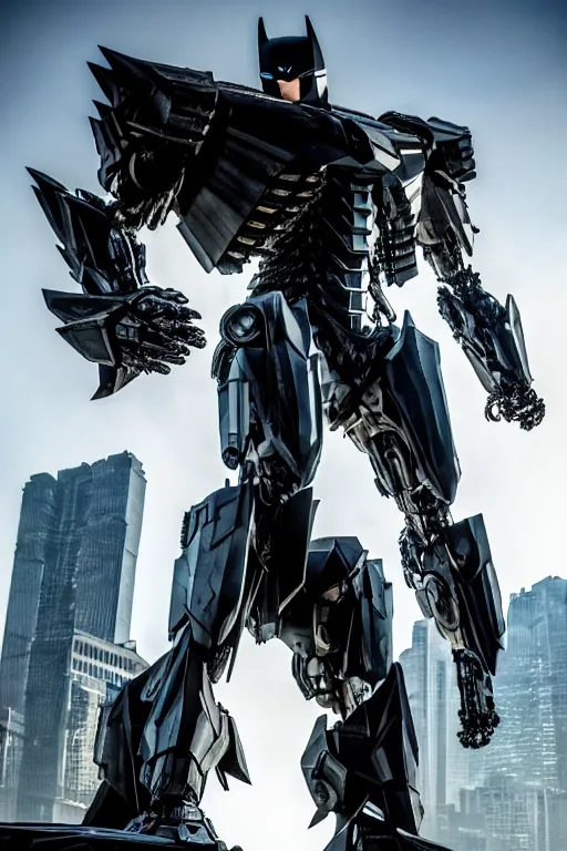 Image similar to cinematic still in westworld and pacific rim movie and ps 5 game batman as machine warrior 5, intricate ornate humanoid mecha warrior,