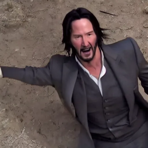 Image similar to Keanu Reeves in wolverine’s suit 4K quality