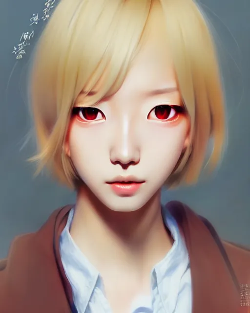 Prompt: Soo Joo Park as Anime girl cute-fine-face, blonde hair, full body! pretty face, realistic shaded Perfect face, fine details. Anime. realistic shaded lighting by Ilya Kuvshinov Giuseppe Dangelico Pino and Michael Garmash and Rob Rey