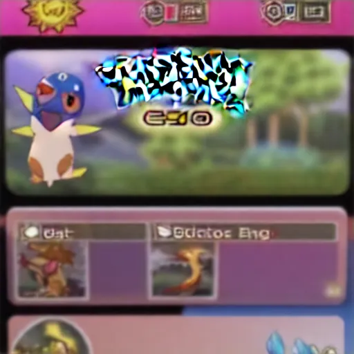 Prompt: leaked screenshot of fake pokemon