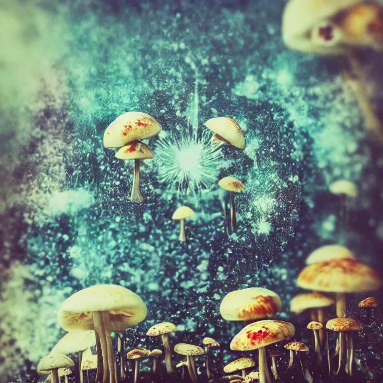 Image similar to double exposure of dally life, symbols of live, explosion, love is the most relevant theme, love is infinity, love is begin of all, 8 k resolution, artistic mode, artistic, trending on instagram, long exposure, love art, serious, fantasy and dreams vibes, mushrooms style and macro style