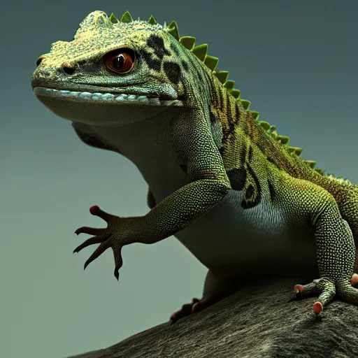 Prompt: cute angry gecko, somber melancholic matte painting, hyperrealism, hyperrealistic, cinematic masterpiece, fantasy style 8 k ultrahd octane render