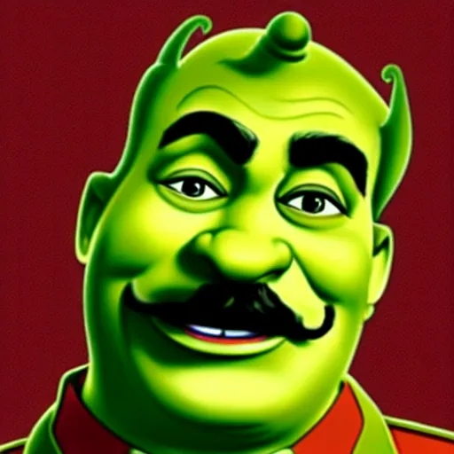 Image similar to stalin as shrek!!