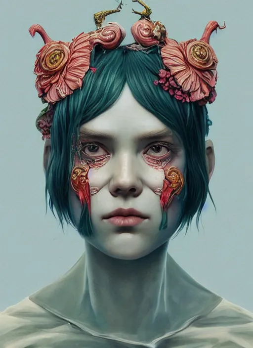 Prompt: perfect skin :: by Martine Johanna and Simon Stålenhag and Chie Yoshii and Casey Weldon and Guillermo del toro :: ornate, dynamic, particulate, rich colors, elegant, centered, artstation, smooth, sharp focus, octane render, 3d