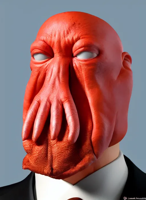 Image similar to photorealistic 3 0 0 0 ( dr. john a. zoidberg ), portrait photography feroflex photorealistic studio lighting ektachrome detailed intricate face details, ultradetails, beautiful face, realistic shaded perfect face, extremely fine details