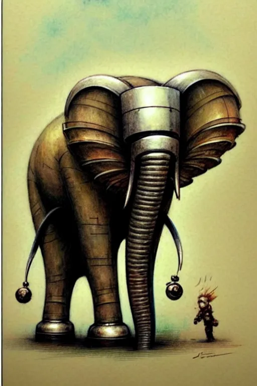 Prompt: ( ( ( ( ( 2 0 5 0 s retro future robot elephant. muted colors. ) ) ) ) ) by jean - baptiste monge!!!!!!!!!!!!!!!!!!!!!!!!!!!!!!