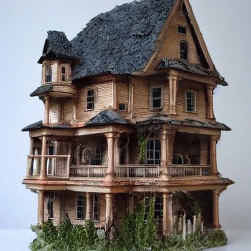 Image similar to hell horror highly detailed fog house foster