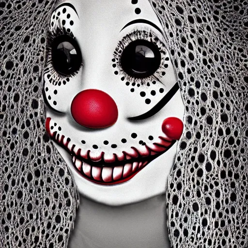 Prompt: trypophobia Coulrophobia agoraphobia