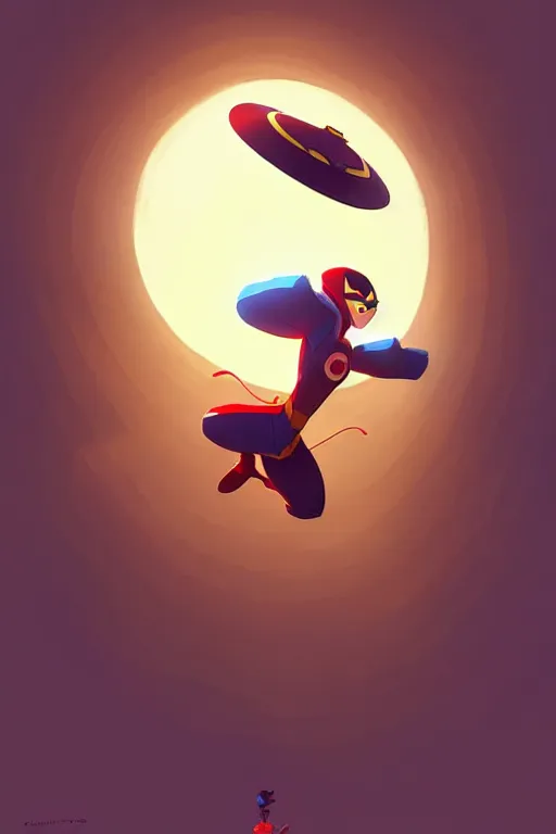 Prompt: a valiant super hero hovering in the air. art by cory loftis and goro fujita and atey ghailan, exquisite lighting.