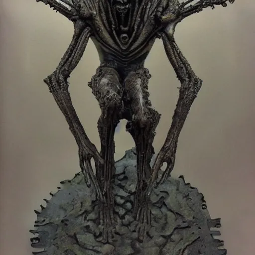 Image similar to terrifying alien overlord statue, magnificent masterpiece