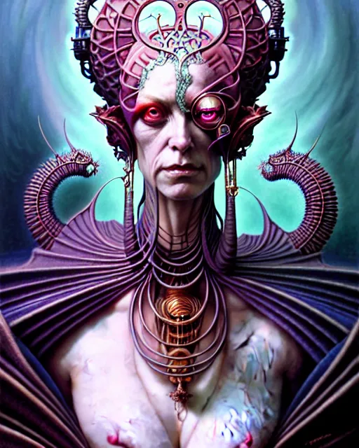 Image similar to the empress, fantasy character portrait made of fractals, ultra realistic, wide angle, intricate details, the fifth element artifacts, highly detailed by peter mohrbacher, hajime sorayama, wayne barlowe, boris vallejo, aaron horkey, gaston bussiere, craig mullins