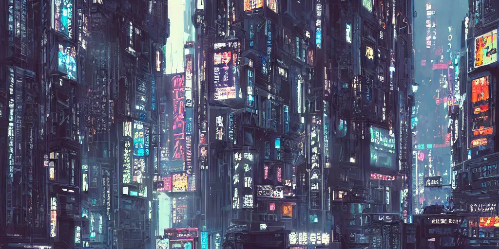 Image similar to Lone buildings in cyberpunk tokyo by kirokaze