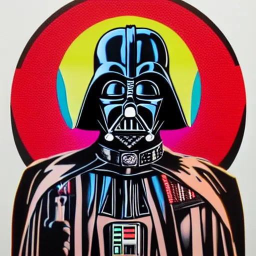 Image similar to Tristan Eaton, darth vader