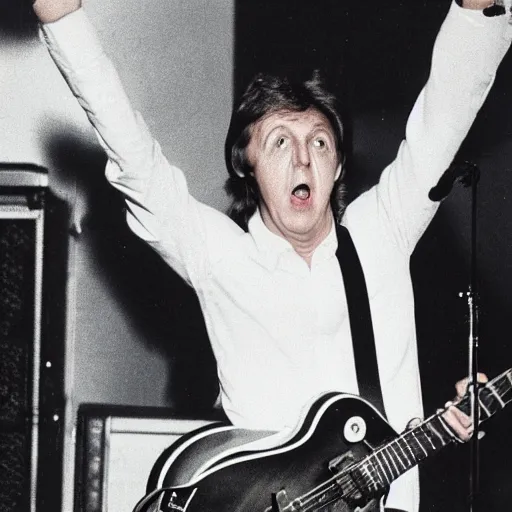 Image similar to paul mccartney preforming at a carnival