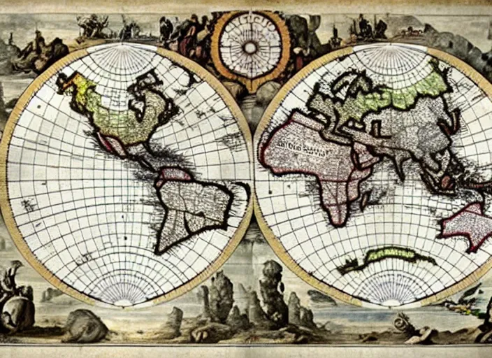 Image similar to a political map of the superstates that rule earth in the year 3 0 0 0, by gerardus mercator, beautiful composition, amazing details, map cartography