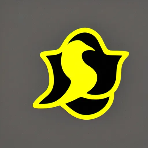 Image similar to crow symbol for an agency logo, glowing yellow, cinematic lighting, cinema 4 d, cinematic, 8 k hd artwork, yellow lighting