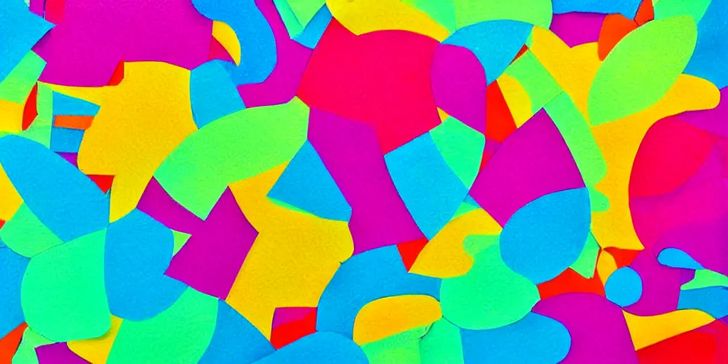 Image similar to bright colors abstract paper art