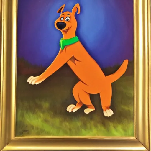 Prompt: Scooby Doo oil painting