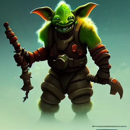 Prompt: fantasy art of goblin techies from dota 2 in the style of greg rutkowski, detailed, cinematic, movie poster